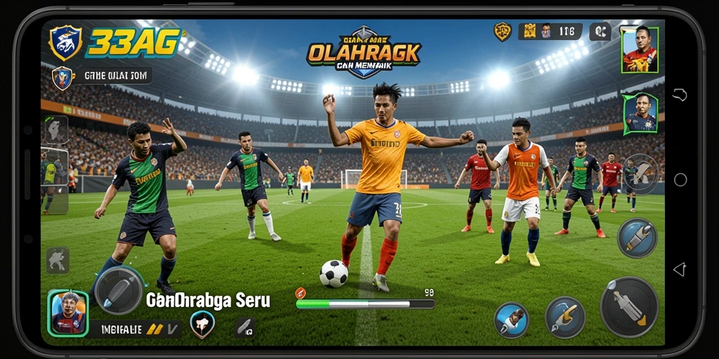 Tampilan antarmuka gameplay 33AG yang menarik dan penuh aksi olahraga.