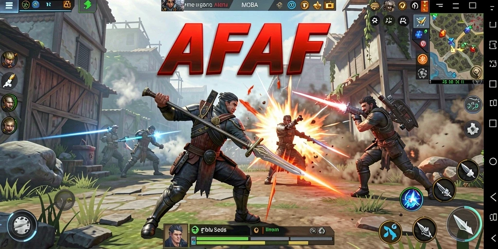 Tangkapan layar gameplay seru di AFAF yang menampilkan aksi pertarungan.