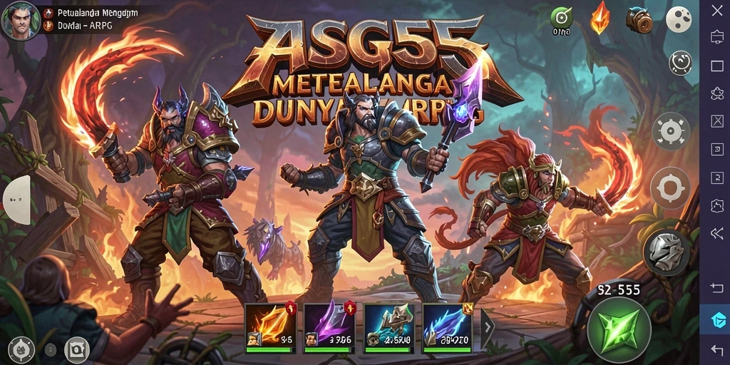 Tampilan gameplay ASG55 yang penuh aksi dan petualangan.