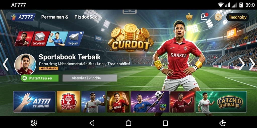 Tampilan menarik dari gameplay aplikasi Sportsbook AT777.