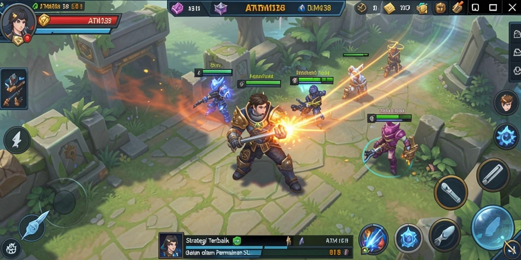 Tangkapan layar ATM138 menampilkan aksi strategi mendalam dan gameplay yang seru.