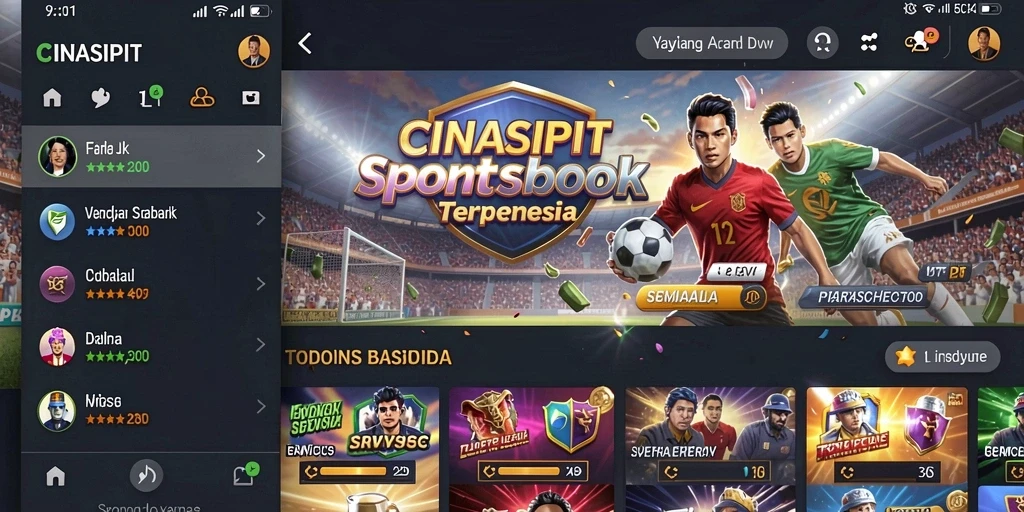 Tampilan permainan Sportsbook yang menarik dan interaktif.