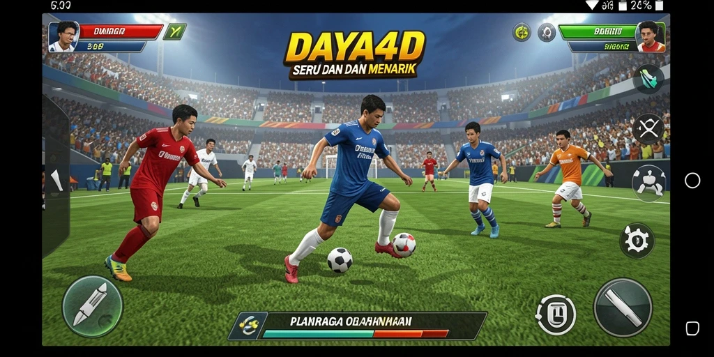 Screenshot DAYA4D menampilkan aksi seru dan gameplay olahraga.