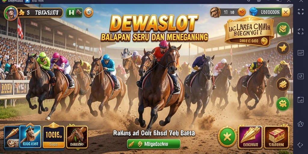 Screenshot gameplay DEWASLOT menampilkan balapan seru dengan grafis memukau.