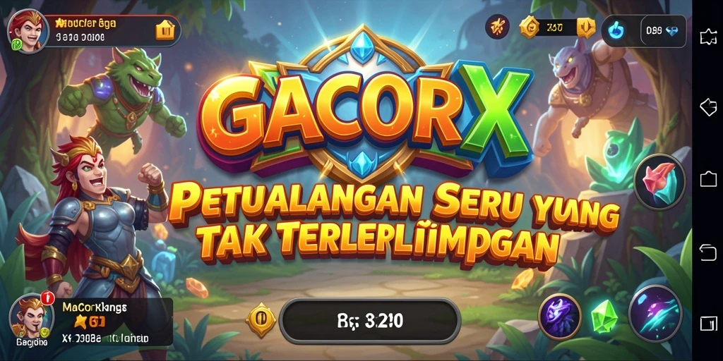 Tampilan gameplay GACORX yang penuh aksi dan petualangan.