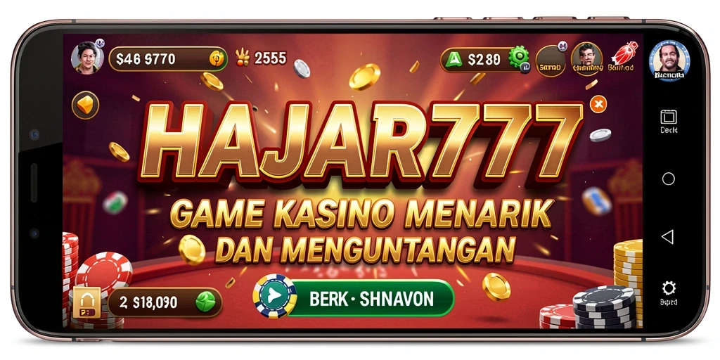 Gameplay mendebarkan dari HAJAR777 yang menampilkan aksi Kasino langsung.