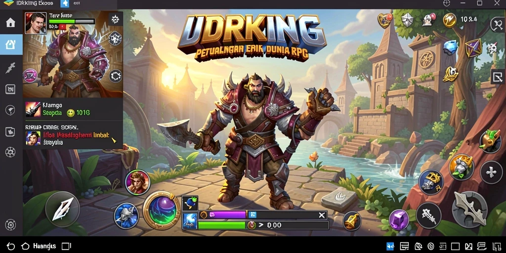 Screenshot IDRKING menampilkan aksi pertarungan seru di dunia RPG.