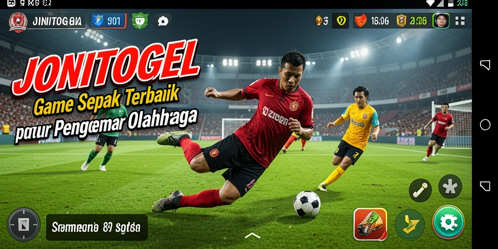 Screenshot gameplay JONITOGEL menampilkan aksi seru di lapangan.