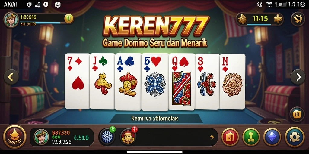 Tampilan gameplay menarik dari KEREN777 dengan Domino.