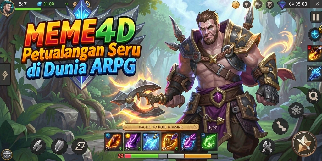 Tampilan gameplay seru di MEME4D dengan aksi pertarungan yang mendebarkan.