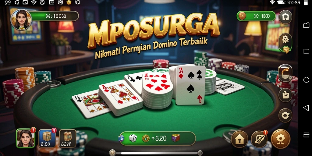 Tampilan utama gameplay MPOSURGA dengan aksi domino yang mendebarkan.