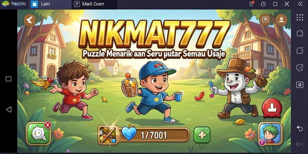 Screenshot utama NIKMAT777 menampilkan gameplay Puzzle yang menantang.