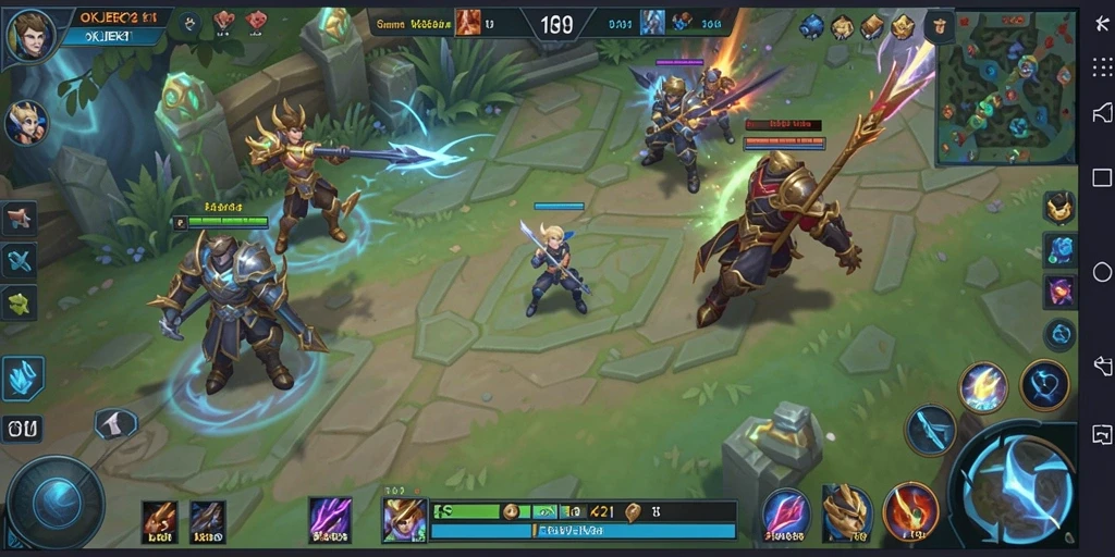 Gameplay seru dalam pertarungan tim di OKJEK21.