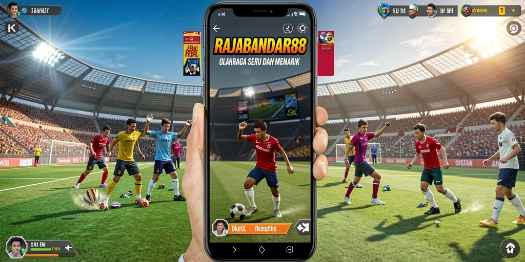 Tampilan gameplay menarik RAJABANDAR88 dengan aksi olahraga mendebarkan.