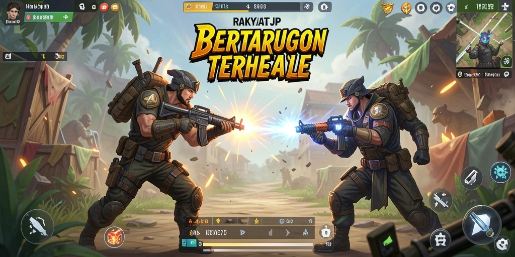 Tangkapan layar gameplay RAKYATJP dengan aksiBattle Royale yang mendebarkan.