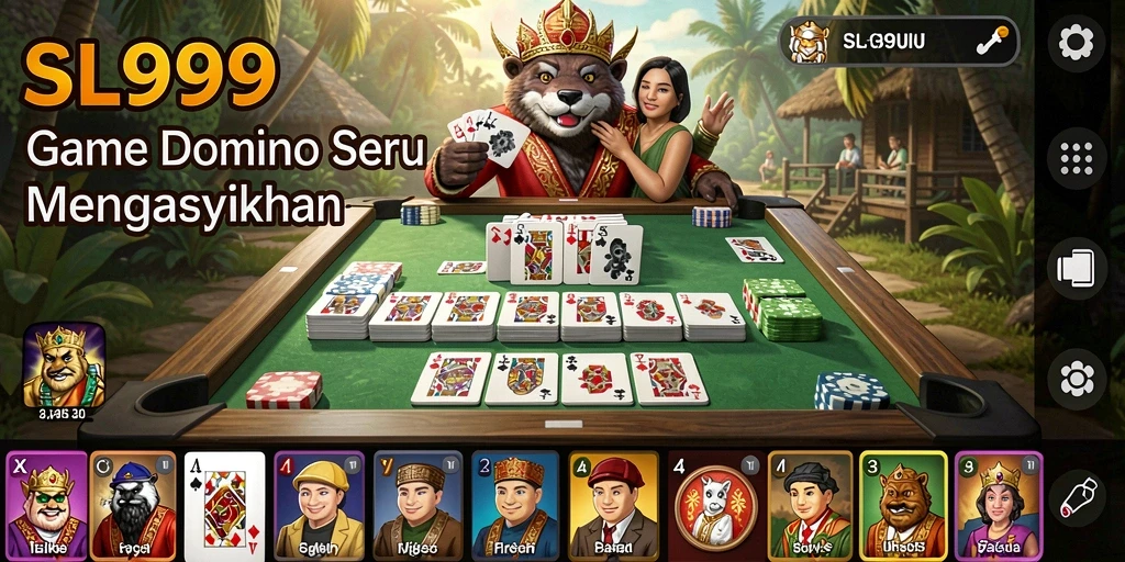 Tampilan gameplay Domino yang seru dalam SL999.