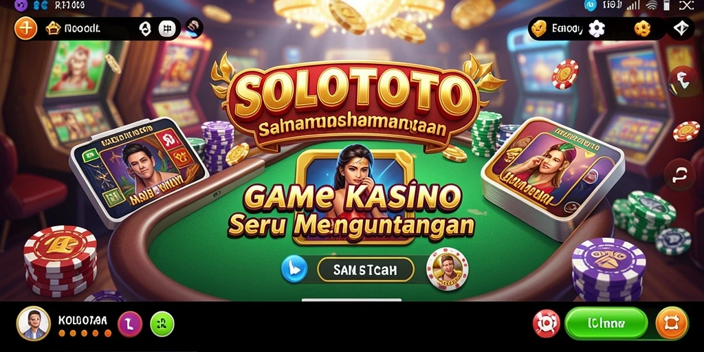 Screenshot gameplay menampilkan suasana kasino yang menarik dan interaktif.
