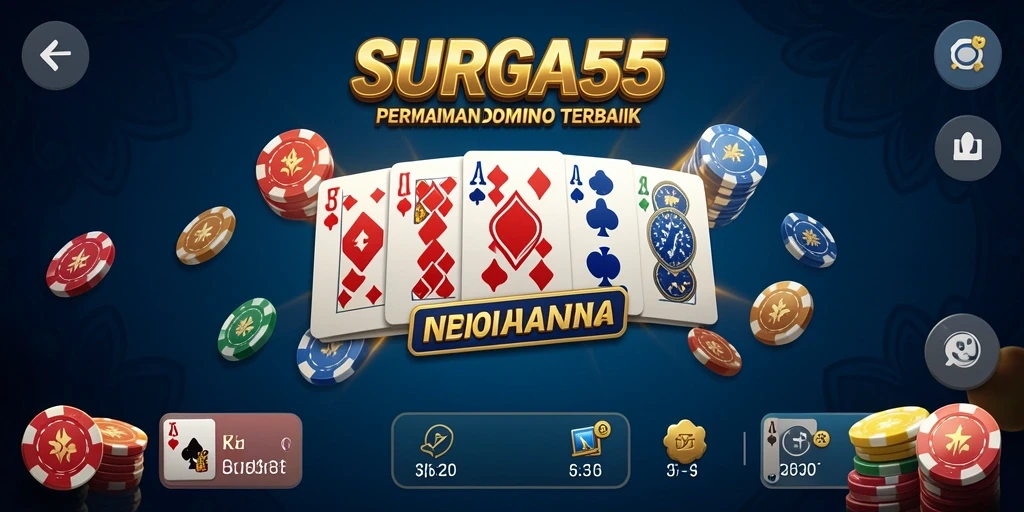 Tampilan gameplay seru dalam permainan Domino SURGA55.