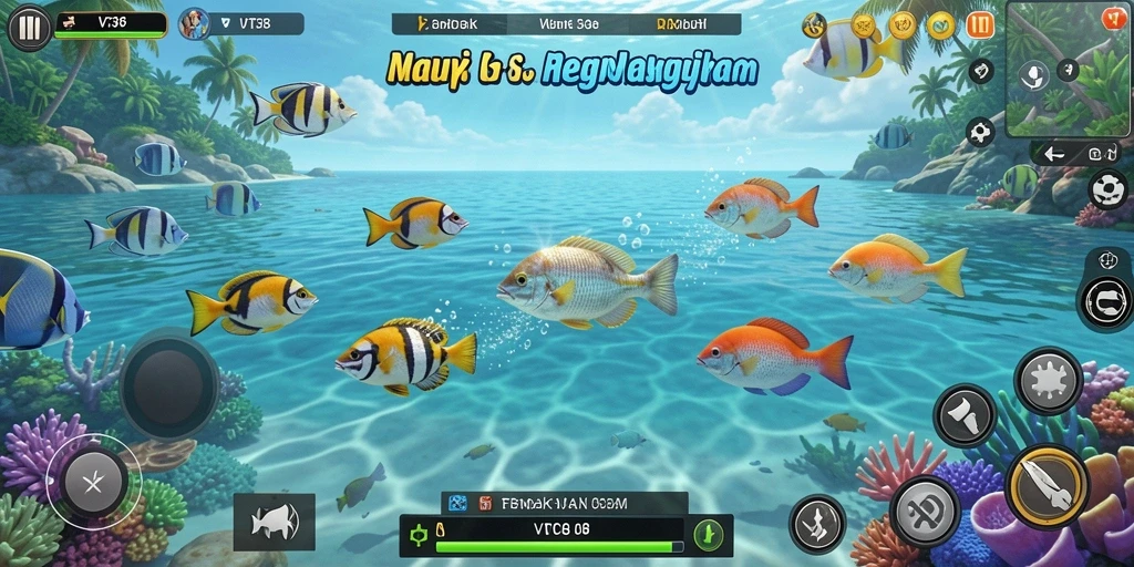 Gameplay seru Tembak Ikan di VT38 dengan berbagai ikan dan senjata.