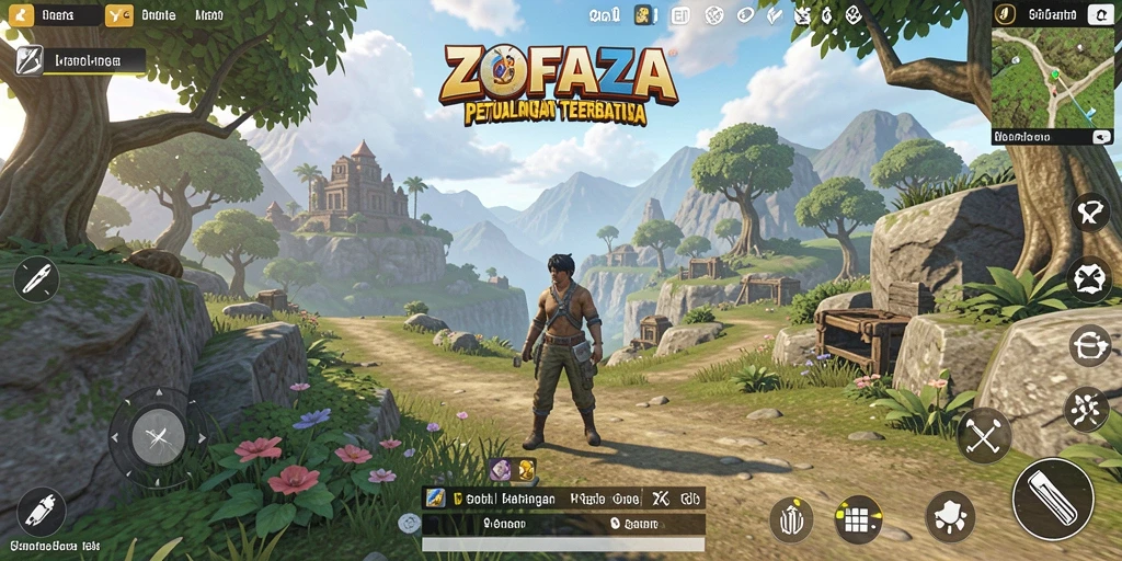 Gameplay mendalam ZOFAZA di dunia terbuka.